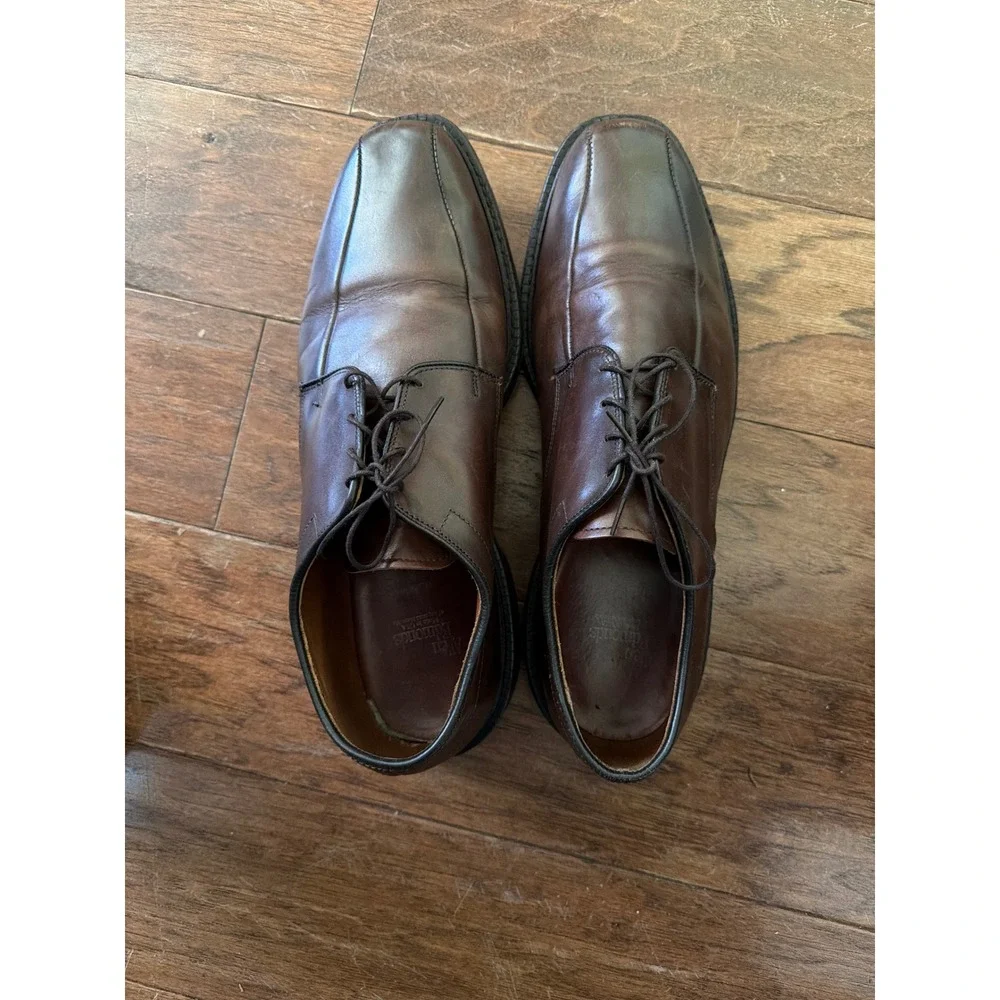 Allen Edmonds Mens 12 E Brown Leather Split Toe Derby Shoes USA 2292 Oxford